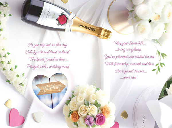 Friends Wedding day card - sentimental verse