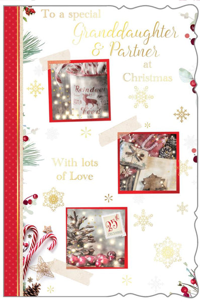 Granddaughter and partner Christmas card - Xmas moments