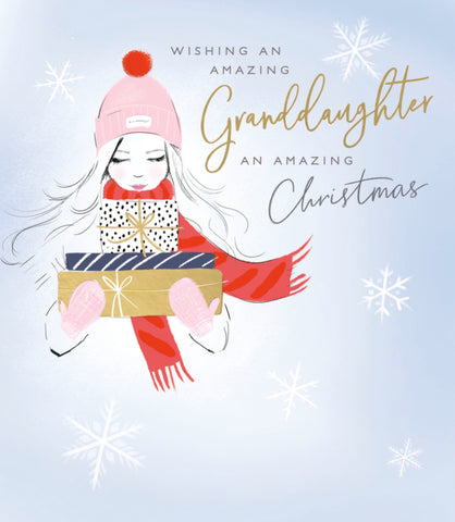 Granddaughter Christmas card- Christmas gifts