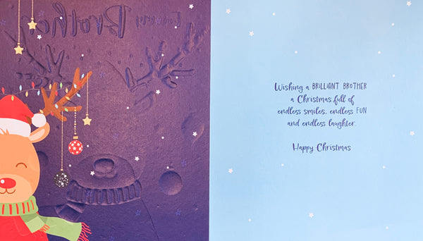 Brother Christmas card - cute reindeer