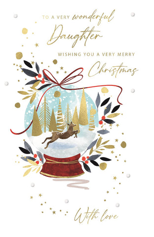 Daughter Christmas card - luxury card