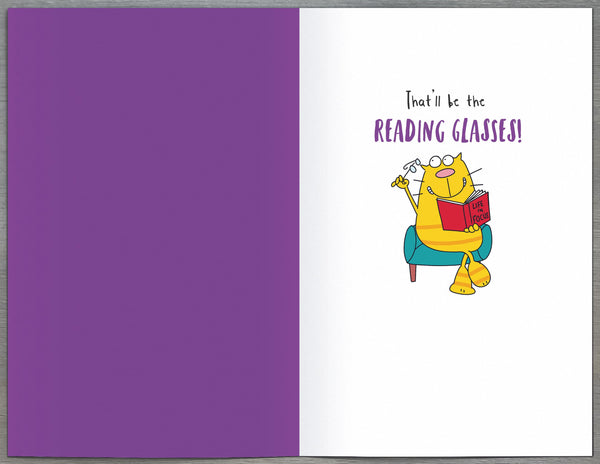 50th birthday card- glasses
