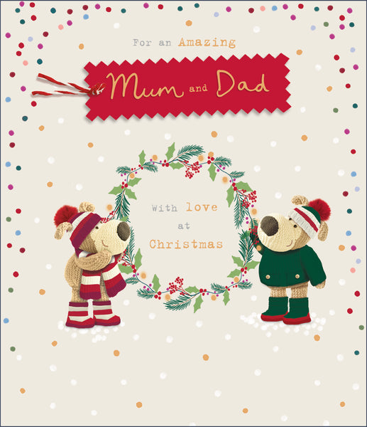 Mum and Dad Christmas card - Boofle
