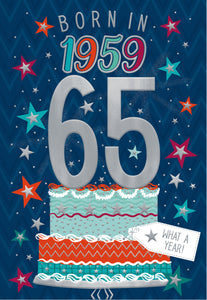 65th birthday card - born in 1959