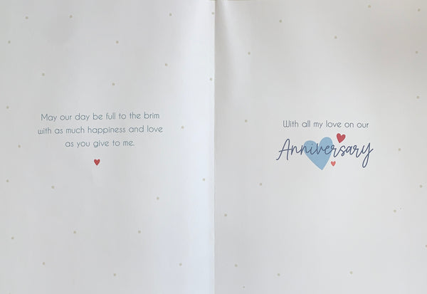 Husband anniversary card - loving hearts