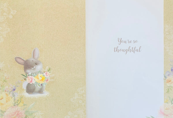 Thank you card- cute rabbit