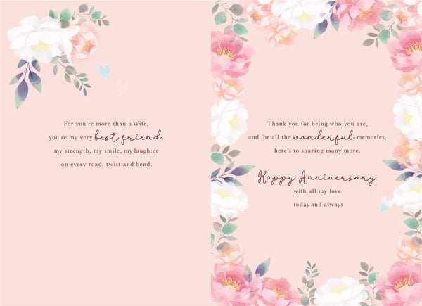 Wife wedding anniversary card - sentimental verse