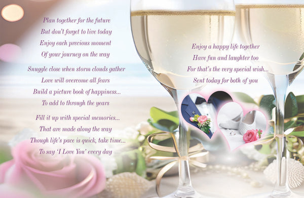Daughter and Son-in-law wedding day card- sentimental verse