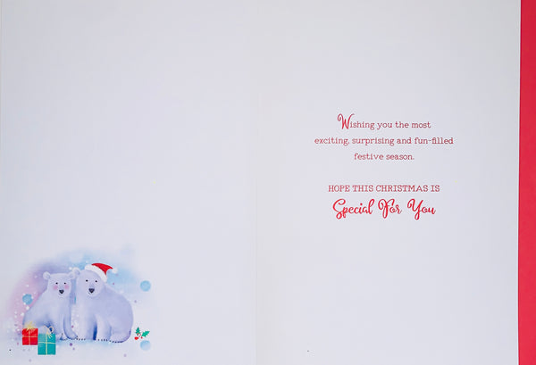 Auntie and Uncle Christmas card- cute polar bears