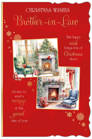 Brother-in-law Christmas card - festive scene