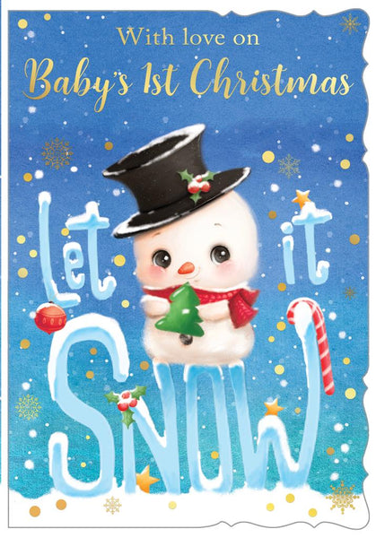 Baby’s first Christmas card - Snowman