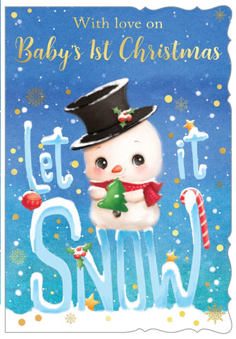 Baby’s first Christmas card - Snowman