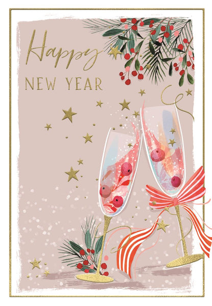 New year card- new year toast