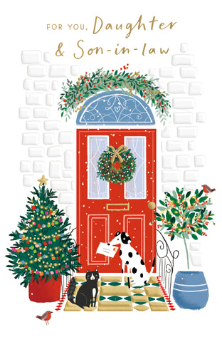 Daughter and Son in law Christmas card - Xmas home