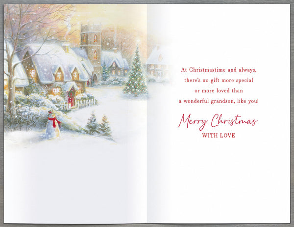 Grandson Christmas card - traditional Father Christmas