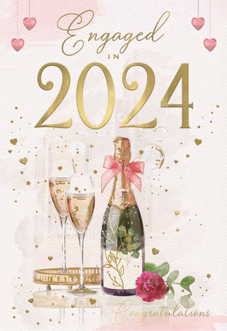 Engagement card - engaged in 2024