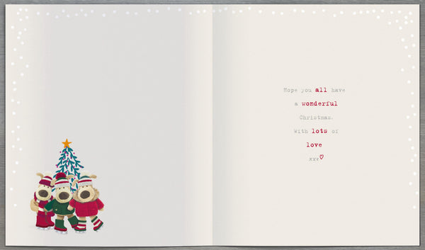 To Grandchildren Christmas card - cute Boofle