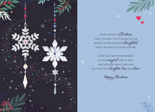 Son and Daughter in law Christmas card- snowflakes