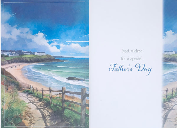 Dad Father’s Day card- seaside town