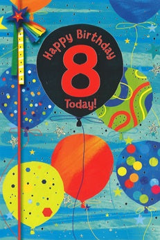 Age 8 birthday card