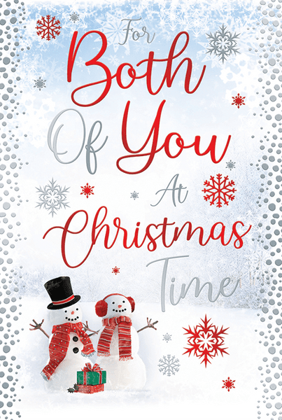 Both of you Christmas card- cute snowman couple
