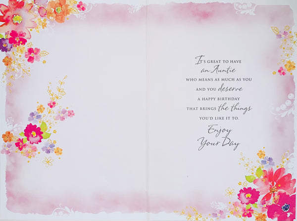 Auntie birthday card - sentimental verse