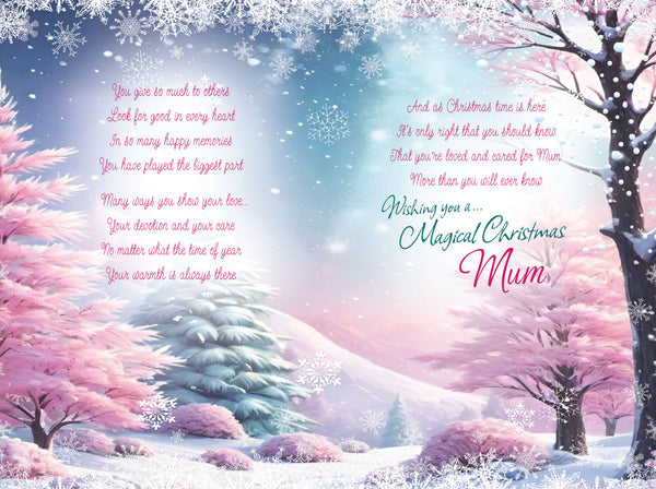 Mum Christmas card - loving verse