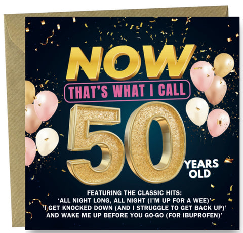 Funny 50th birthday card - Now that’s what I call seventy