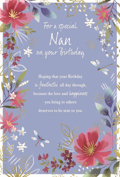 Nan birthday card- sentimental verse