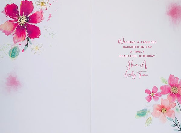 Daughter in law birthday card - flowers