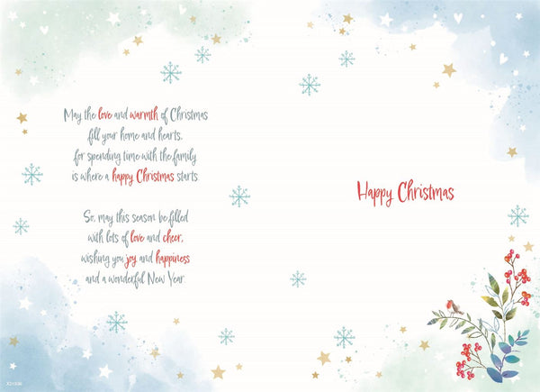 Niece and family Christmas card - winter wonderland