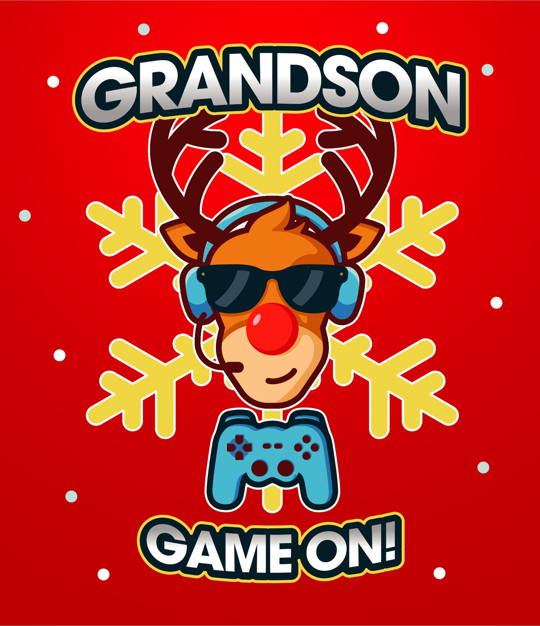 Grandson Christmas card - fun gamer