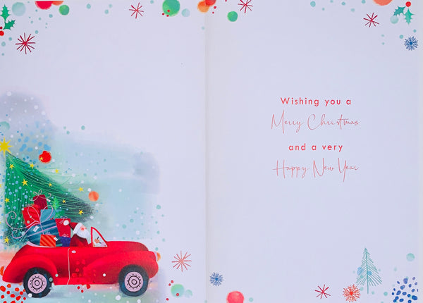 General Christmas card - Santa car