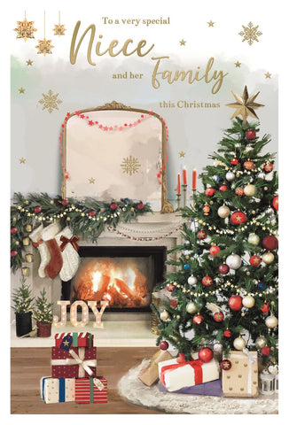 Niece and family Christmas card -Xmas home