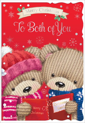 To both of you Christmas card -cute bear couple
