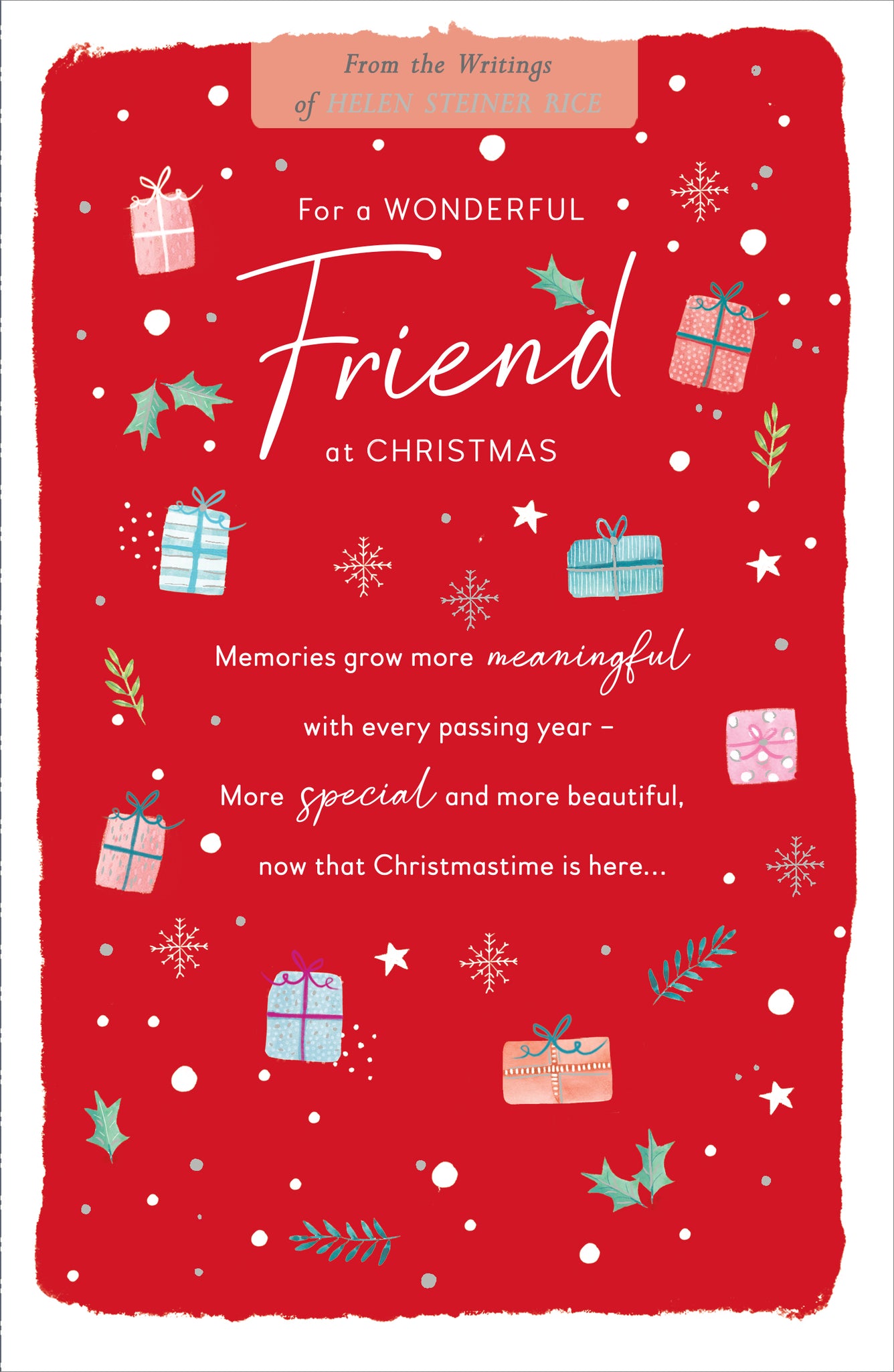 Friend Christmas card- touching verse