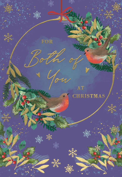 To both of you Christmas card- Christmas wreath