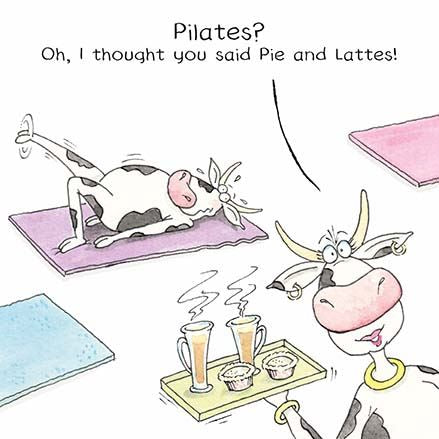 Funny birthday card- Pilates