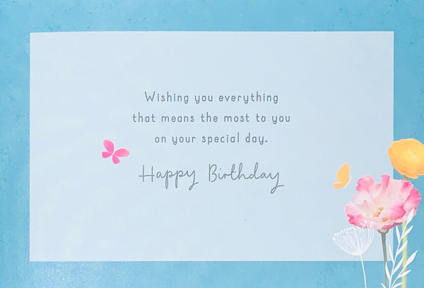 Birthday card for her into the meadow