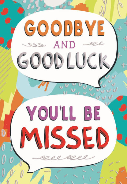 Leaving card- goodbye and good luck