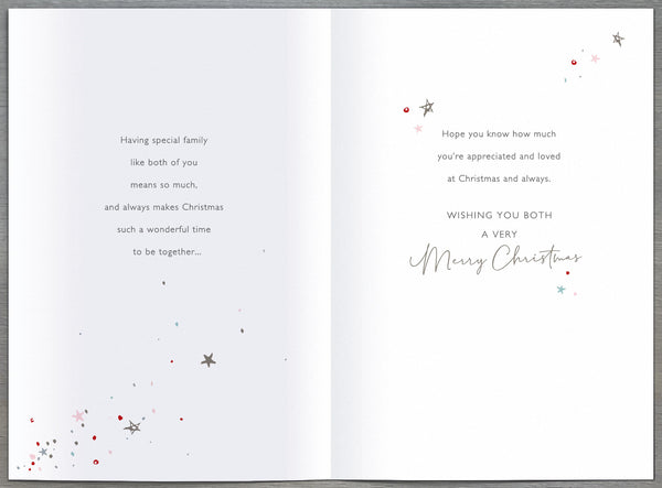 Son and Daughter in law luxury Christmas card