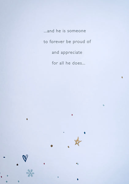 Son luxury Christmas card - sentimental verse