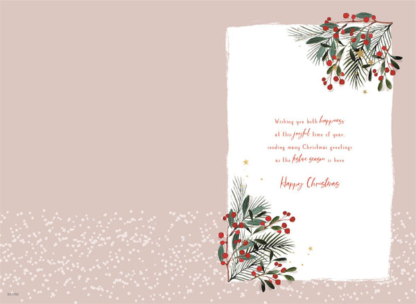 Brother and Girlfriend Christmas card - festive drinks