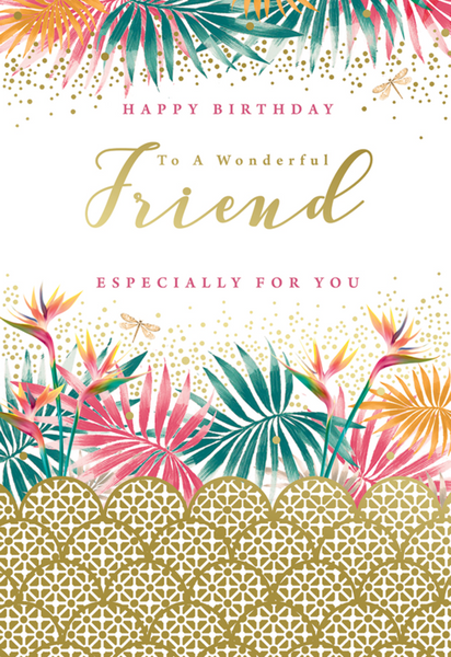 Friend birthday card - birthday flowers