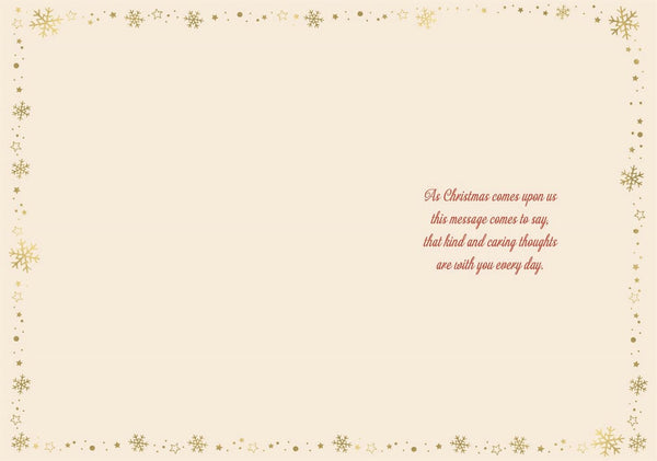Thinking of you Christmas card - Xmas flowers