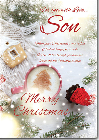 Son Christmas card - sentimental verse