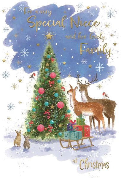 Niece and family Christmas card - winter wonderland