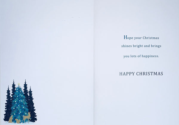 Friend Christmas card - winter woodland