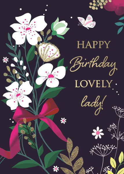 General birthday card for her- beautiful flowers
