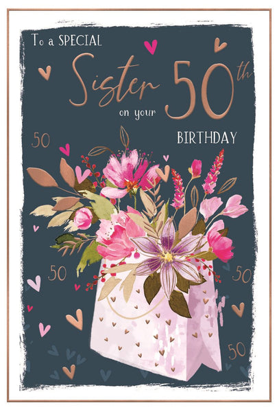 Sister 50th birthday card